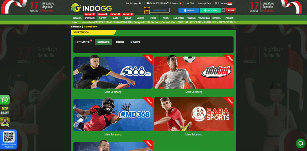 Taruhan Sportsbook IndoGG – Prediksi Tepat & Pasaran Olahraga Terlengkap